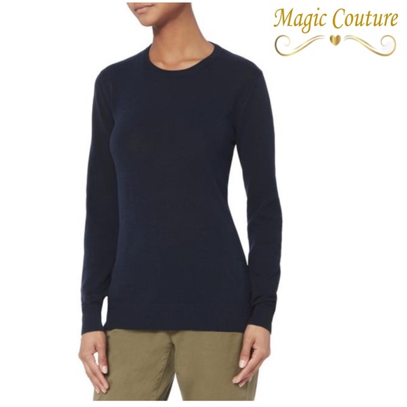 ❌SOLD❌A.L.C. Lila Open Crisscross Back Navy Blue Knit Sweater💙💙💙 - Picture 2 of 12